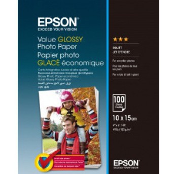 Фотобумага 10x15 Epson C13S400039 Value Glossy Photo Paper 100 sheet - Metoo (1)
