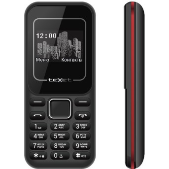 Мобильный телефон Texet TM-120 черно-красный - Metoo (1)