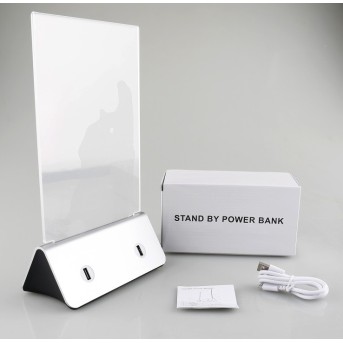 Зарядное устройство Power bank menu 13000 mah серебро в комплекте - Metoo (1)