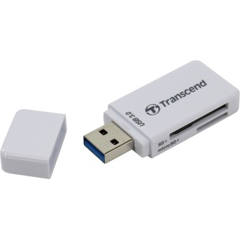 Кардридер Transcend TS-RDF5W, USB3.0 SD/<wbr>microSD белый - Metoo (1)