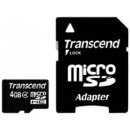 Карта памяти microSD 4Gb Transcend TS4GUSDHC4