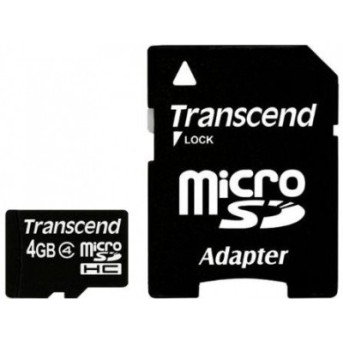 Карта памяти microSD 4Gb Transcend TS4GUSDHC4 - Metoo (1)