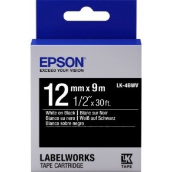 Лента Epson C53S654009 Tape - LK4BWV Vivid White Black 12/<wbr>9 - Metoo (1)