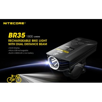 Фонарь велосипедный Nitecore BR35 - Metoo (1)