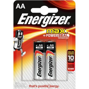 Элемент питания Energizer MAX LR6 AA Alkaline 2 штуки в блистере - Metoo (1)