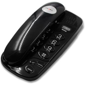 Телефон проводной Texet TX-238 чёрный - Metoo (1)