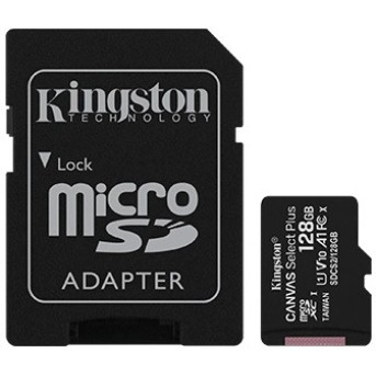 Карта памяти MicroSD 128GB Class 10 UHS-I A1 C10 Kingston SDCS2/<wbr>128GB - Metoo (1)
