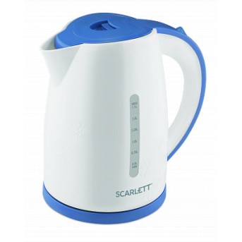 Электрический чайник Scarlett SC-EK18P44 бело-синий - Metoo (1)