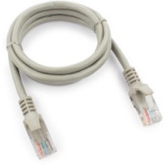 Патч-корд UTP Cablexpert PP12-1m кат.5e, 1м, литой, многожильный (серый)