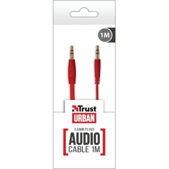 Кабель аудио сигнала Trust UR AUDIO CABLE 1M Red - Metoo (1)