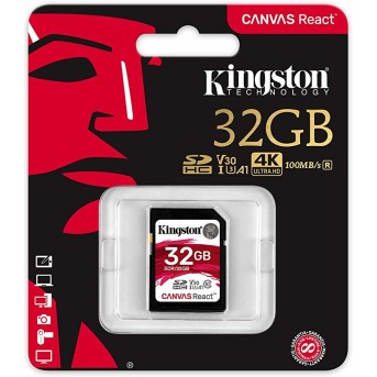Карта памяти SD 32GB Class 10 U3 Kingston SDR/<wbr>32GB - Metoo (1)