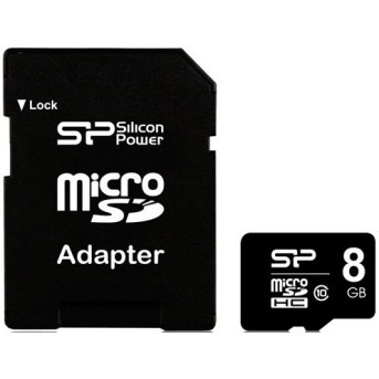 Карта памяти microSD 8Gb Class 10 Silicon Power SP008GbSTH010V10SP - Metoo (1)