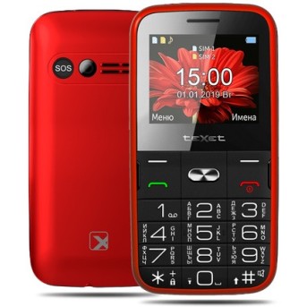 Мобильный телефон Texet TM-B227 красный - Metoo (1)
