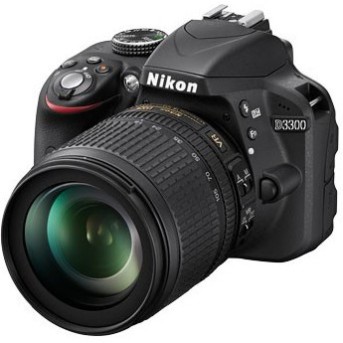 Цифровой зеркальный фотоаппарат Nikon D3300 Kit 18-55VR AF-P черный - Metoo (1)