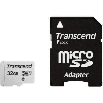Карта памяти MicroSD 32GB Class 10 U1 Transcend TS32GUSD300S-A - Metoo (1)