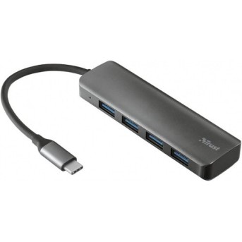 Разветвитель Trust Halyx 4 in 1 USB-C 3.2 серый - Metoo (1)