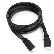 Кабель HDMI Cablexpert CC-HDMI4F-10, 3м, v1.4, 19M/19M, плоский кабель, черный, позол.разъемы, экран