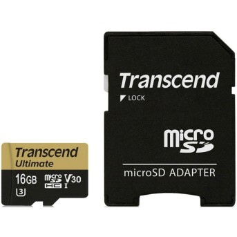 Карта памяти microSD 16Gb Transcend TS16GUSDU3M - Metoo (1)