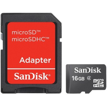 Карта памяти MicroSD 16GB Class 4 SanDisk SDSDQM-016G-B35A - Metoo (1)