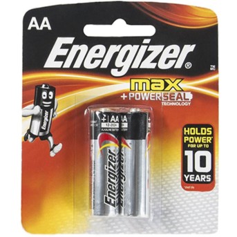Элемент питания LR6 AA Energizer MAX Alkaline 2 штуки в блистере. - Metoo (1)