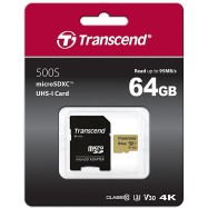 Карта памяти microSD 64Gb Transcend TS64GUSD500S