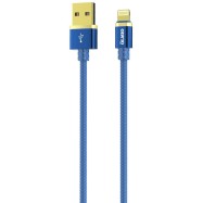 Кабель DELUXE, USB 2.0 - Type-C, 1м, 2.1A, синий, OLMIO