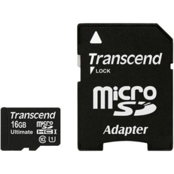 Карта памяти microSDHC Transcend 16Gb (TS16GUSDHC10U1) - Metoo (1)