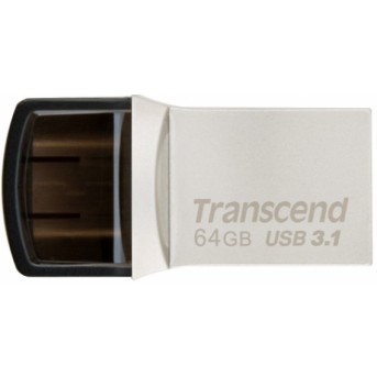 USB Флеш 64GB 3.0 Transcend TS64GJF890S метал - Metoo (1)