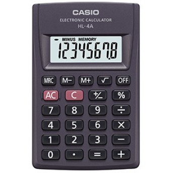 Калькулятор карманный CASIO HL-4A-S-EP - Metoo (1)
