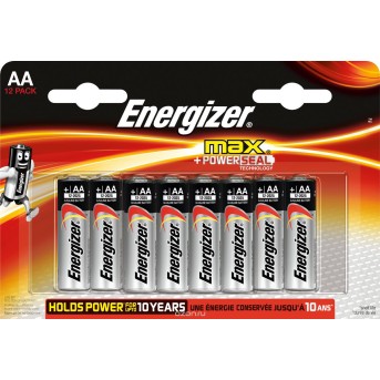 Элемент питания LR6 AA Energizer MAX Alkaline 12 штук в блистере - Metoo (1)