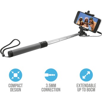 Монопод Trust Foldable Selfie Stick Bluetooth черный - Metoo (1)