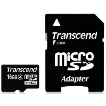 Карта памяти microSD 16Gb Transcend TS16GUSDHC4 - Metoo (1)