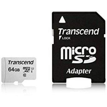 Карта памяти MicroSD 64GB Class 10 U1 Transcend TS64GUSD300S-A - Metoo (1)