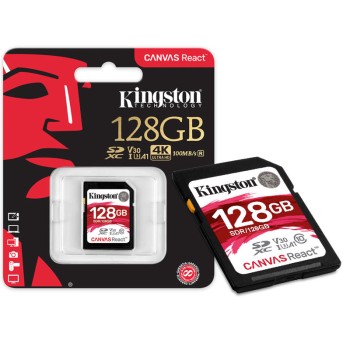 Карта памяти SD 128GB Class 10 U3 Kingston SDR/<wbr>128GB - Metoo (1)
