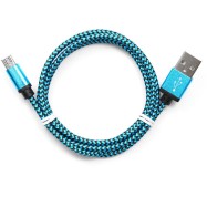 Кабель USB 2.0 Cablexpert CC-mUSB2bl1m, USB-MicroUSB, 1м, нейлоновая оплетка, алюм разъемы, синий