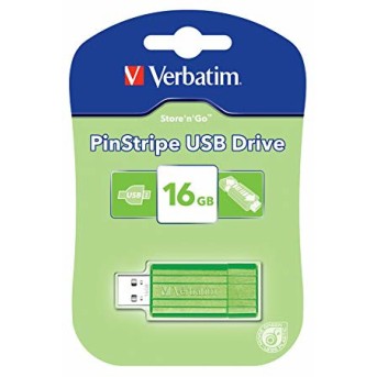 USB Флеш 16GB 2.0 Verbatim 049070 в зеленую полоску - Metoo (1)