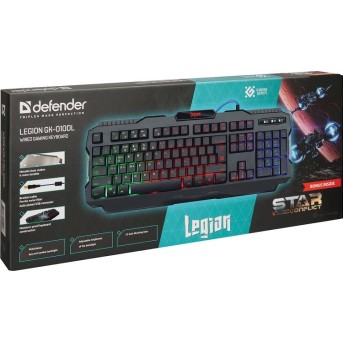 Клавиатура игровая Defender Legion GK-010DL RU Черная - Metoo (2)