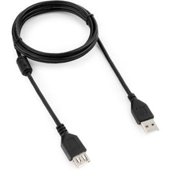 Кабель удлинитель USB2.0 Pro Cablexpert CCF-USB2-AMAF-6, AM/<wbr>AF, 1.8м, экран, феррит.кольцо, черный - Metoo (1)
