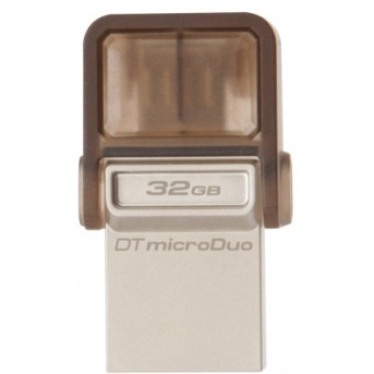 USB флешка 32Gb Kingston OTG DTDUO/<wbr>32GB Металл - Metoo (1)