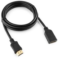 Удлинитель кабеля HDMI Cablexpert CC-HDMI4X-6, 1.8м, v2.0, 19M/19F, черный, позол.разъ, экран, пакет