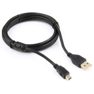 Кабель USB 2.0 Pro Cablexpert CCF-USB2-AM5P-6, AM/miniBM 5P, 1.8м, экран, феррит.кольцо, черный