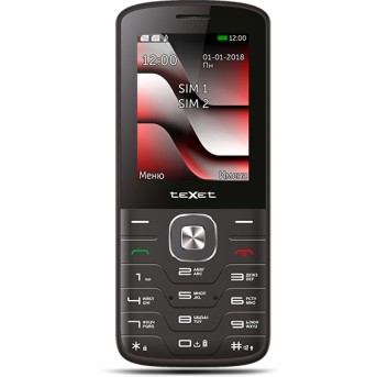 Мобильный телефон Texet TM-D329 черный-красный - Metoo (1)