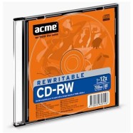 Диск CD-RW Acme 80MIN 700Mb 52X слим