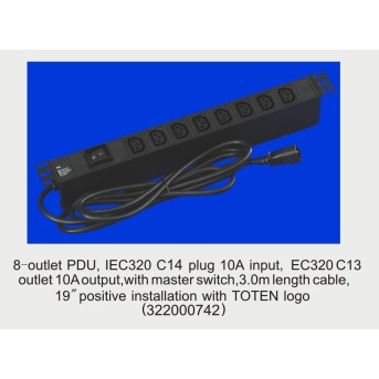 Блок электрических розеток Toten 322002615 для шкафов - Metoo (1)