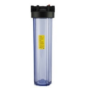 Фильтр воды высокой производительности BR20G (БигБлю), с прозрачной колбой, диаметр соединения 25мм - Metoo (1)