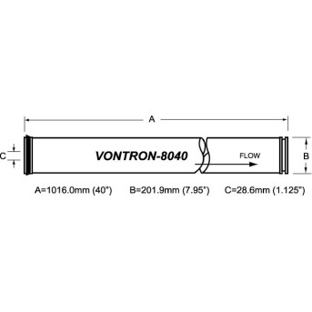 Мембрана обратного осмоса Vontron ULP22-8040 - Metoo (1)