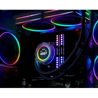 Водяное охлаждение для процессора ID-COOLING SL240 WHITE - Metoo (4)