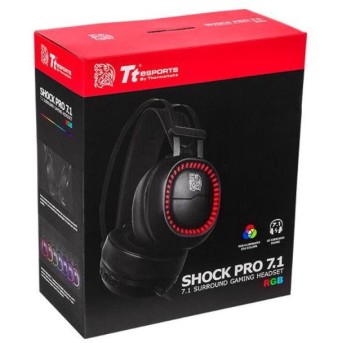 Наушники с микрофоном Tt eSports SHOCK PRO RGB 7.1, HT-SHK-DIECBK-25 - Metoo (4)