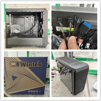 Корпус Wintek Wisdom K165 TG, ATX/<wbr>Micro ATX, USB 1*3.0/<wbr>2*2.0, 0,55 mm, 2*12cm DR RGB Fan - Metoo (5)