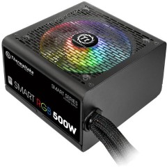 Блок питания Thermaltake Smart RGB 500W/<wbr>Fan Hub/<wbr>80 Plus/<wbr>EU/<wbr>All Sleeved Cables, PS-SPR-0500NHSAWE-1